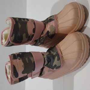 Winter Boots for Girls,Size Youth 5,Color Pink, Camouflage